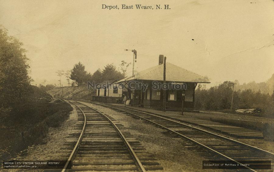 Postcard: Depot, East Weare, New Hampshire